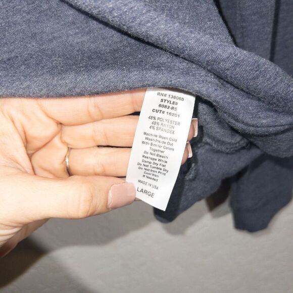 NWT Project Social T Dusty Blue Long‎ Sleeve Top Size Large - Picture 6 of 6